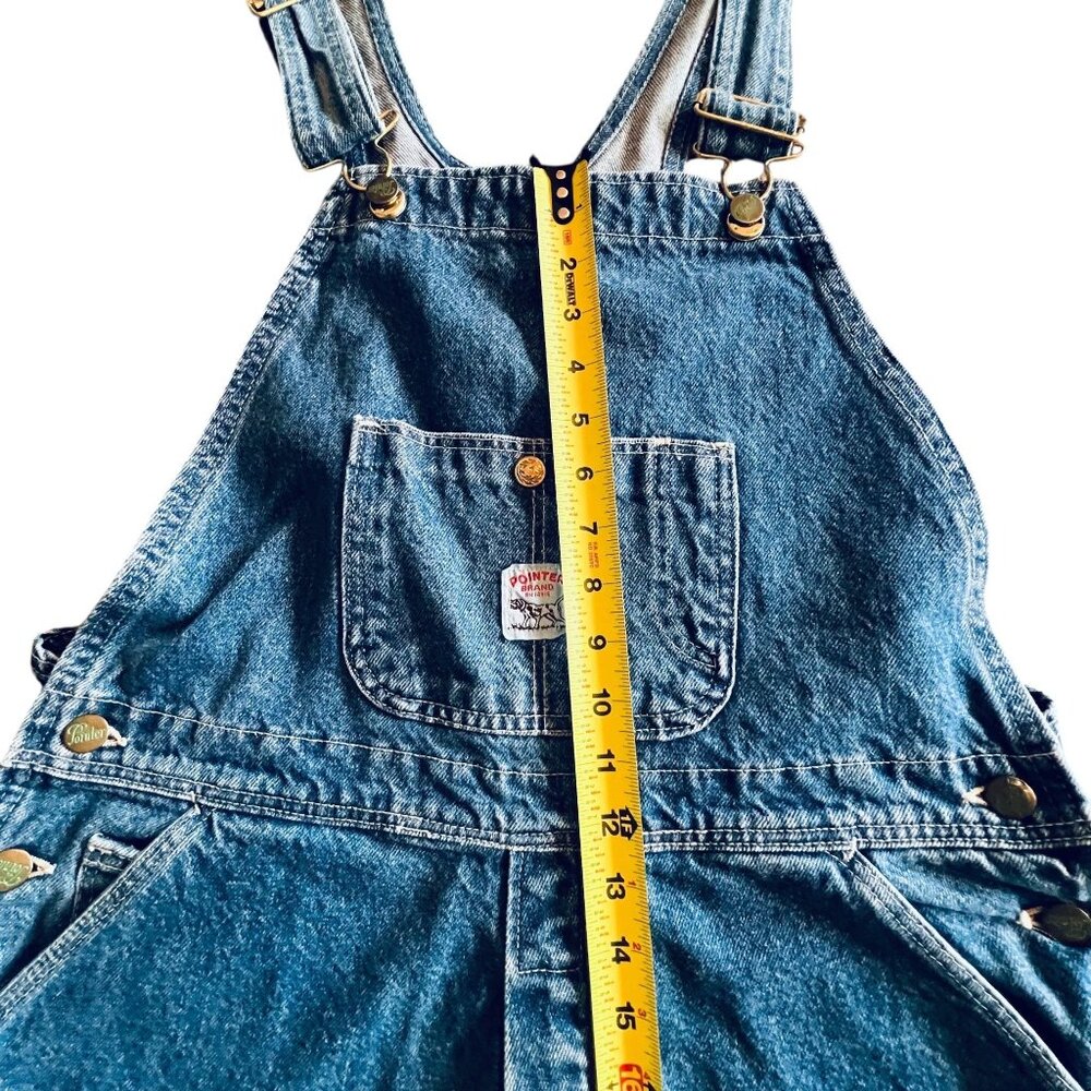 Vtg Pointer Denim Bib Overalls USA Size 36 Workwear Straight Leg Farmer 18916 - Picture 16 of 16